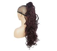 Lydell 30" Long Curly Styled Clip In Claw Ponytail Hair Extension Synthetic Hairpiece 280g with a jaw/claw clip (99T)