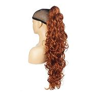 Lydell 30" Long Curly Styled Clip In Claw Ponytail Hair Extension Synthetic Hairpiece 280g with a jaw/claw clip (130A Fox Red)