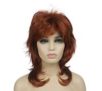 Lydell Long Soft Shaggy Layered Copper Red Wig Classic Cap Full Synthetic Wigs
