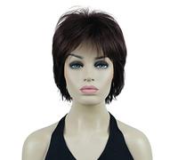 Lydell Short Layered Shaggy Wavy Full Synthetic Wigs (33 Dark Auburn)