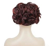 Lydell Short Messy Curly Dish Hair Bun Extension Stretch hair Combs Clip in Ponytail Extension (99B35R)