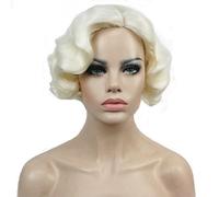 Lydell Vintage Cosplay Party Wig Short Finger Wavy Flapper Hairpiece Women Wig