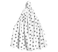 LYDIFSSRL Bear Paw Print Full Length For Adults And Kids Hooded Cloak Halloween Costume For Cosplay Events