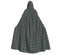 Lydifssrl Black And White Leopard Print Halloween Christmas Carnival Unisex Adult Hooded 190cm Cloak Partiestheme