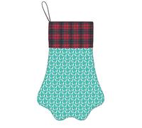 LYDIFSSRL Cute White Llama And Cactus Print Charming Dog Cat Paw Christmas Stocking Pets Accessory For Xmas Sock Decor Gifts