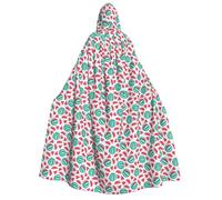 Lydifssrl Fruits Watermelon Print Halloween Christmas Carnival Unisex Adult Hooded 190cm Cloak Partiestheme