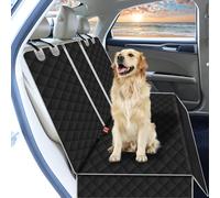Lydonberg Dog Car Back Seat Cover with Side Flaps- Waterproof ScratchProof Nonslip Universal fits All Cars(Black)