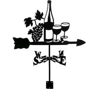 LYDSB Garden iron weathervane, Weathervane Wine Iron Weathervane Metal Iron Garden iron weathervane Retro Wine Weathervane Weather Vane Garden Patio Yard Ornament Decoration Weathervane