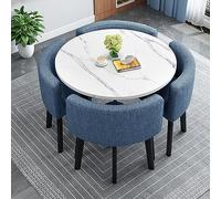 LYDSB Round Office Conference Table Set Includes 1 Table and 4 Chairs Small 80cm Diameter Table Ideal for Meetings and Negotiations in Small Meeting Rooms and Office Receptions