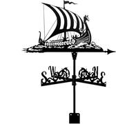 LYDSB Weather Vane for Garden Weathervanes Outdoor Metal Stainless Steel with Mounting Bracket Vane Decoration Design East South West North Direction Indicator Measuring Tool