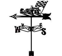 LYDSB Weather Vane Stainless Steel Weathervanes Practical Wind Direction Indicator Measuring Tools Farm Scene Home Outdoor Garden Crafts Ornament(Color:Sports car) (F1 Racing)