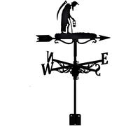 LYDSB WeatherVane Metal Garden iron weathervane Creative Old Father Time Shape Weathercock Wind Direction Indicator Decoration Weathervanes