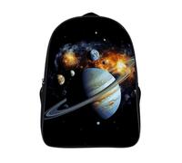 LYDSKGEQ 16 In Laptop Backpack Water Resistant Travel Daypack | Planet Jupiter, Breathable Airflow Back Panel, Adjustable Ergonomic Shoulder Straps, Foam-Padded Top Carry Handle