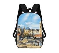 LYDSKGEQ 17 In Laptop Backpack Water Resistant Travel Backpack Black | Jerusalem Old City Church, Breathable Airflow Back Panel, Adjustable Ergonomic Shoulder Straps, Foam-Padded Top Carry Handle