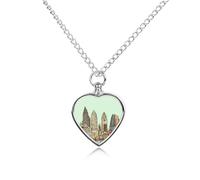 LYDSKGEQ Austin Texas Urn Necklaces for Ashes Personalized Human Pet Cremation Jewelry Customized Keepsake Locket Pendant with Filling Kit Memorial Gift for Dog Cat Lover Women Men(Heart)