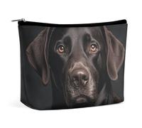 LYDSKGEQ Black Lab Dog Makeup Bag Wide-Open Travel Bag Organizer for Toiletry Make Up Cosmetic Waterproof Portable Zipper Pouch Purse Lightweight Small Makeupbag Gift for Women Girl
