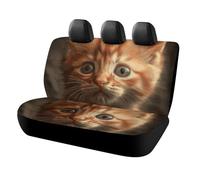 LYDSKGEQ Dog an Orange Cat Car Seat Cover Scratchproof Rear Seat Protector Waterproof & Easy Install Universal Fit Back Seat Covers for Suvs Trucks Sedans Vans Automotive Interior Accessories