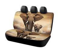 LYDSKGEQ Dog Elephant Car Seat Cover Scratchproof Rear Seat Protector Waterproof & Easy Install Universal Fit Back Seat Covers for Suvs Trucks Sedans Vans Automotive Interior Accessories