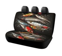 LYDSKGEQ Dog Fishing Bait Car Seat Cover Scratchproof Rear Seat Protector Waterproof & Easy Install Universal Fit Back Seat Covers for Suvs Trucks Sedans Vans Automotive Interior Accessories