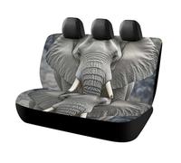 LYDSKGEQ Dog Gray Elephant Car Seat Cover Scratchproof Rear Seat Protector Waterproof & Easy Install Universal Fit Back Seat Covers for Suvs Trucks Sedans Vans Automotive Interior Accessories