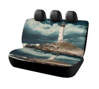 LYDSKGEQ Dog Lighthouse Seaside Car Seat Cover Scratchproof Rear Seat Protector Waterproof & Easy Install Universal Fit Back Seat Covers for Suvs Trucks Sedans Vans Automotive Interior Accessories