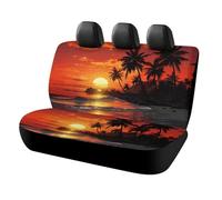 LYDSKGEQ Dog Tropical Sunset Car Seat Cover Scratchproof Rear Seat Protector Waterproof & Easy Install Universal Fit Back Seat Covers for Suvs Trucks Sedans Vans Automotive Interior Accessories
