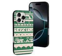 LYDSKGEQ for iPhone 16/Pro Case Soft TPU Shockproof Aztec Fringe Pattern Protective Phone Cover Cute Cell Phone Case Slim Fit Phonecase for Women Men (Black)