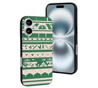 LYDSKGEQ for iPhone 16/Pro Case Soft TPU Shockproof Aztec Fringe Pattern Protective Phone Cover Cute Cell Phone Case Slim Fit Phonecase for Women Men (Black)