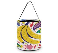LYDSKGEQ Gift Bags,Halloween Tote Candy Bags Reusable Halloween Trick Or Treat Tote Bags Snack Grocery Bags with Handles Fish And Crabs Print Candy Bag, Fish and Crabs, One Size