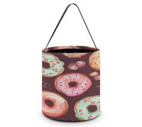 LYDSKGEQ Gift Bags,Halloween Tote Candy Bags Reusable Halloween Trick Or Treat Tote Bags Snack Grocery Bags with Handles Pretty Donuts Print Candy Bag, Pretty Donuts, One Size