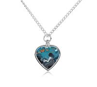 LYDSKGEQ Girl Playing Piano Urn Necklaces for Ashes Personalized Human Pet Cremation Jewelry Customized Keepsake Locket Pendant with Filling Kit Memorial Gift for Dog Cat Lover Women Men(Heart)