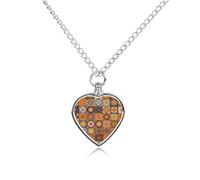 LYDSKGEQ Moroccan Geometric Urn Necklaces for Ashes Personalized Human Pet Cremation Jewelry Customized Keepsake Locket Pendant with Filling Kit Memorial Gift for Dog Cat Lover Women Men(Heart)
