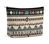 LYDSKGEQ Native American Patterns Makeup Bag Wide-Open Travel Bag Organizer for Toiletry Make Up Cosmetic Waterproof Portable Zipper Pouch Purse Lightweight Small Makeupbag Gift for Women Girl