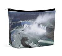 LYDSKGEQ Niagara Falls Makeup Bag Wide-Open Travel Bag Organizer for Toiletry Make Up Cosmetic Waterproof Portable Zipper Pouch Purse Lightweight Small Makeupbag Gift for Women Girl