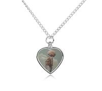 LYDSKGEQ Only Brain Patterns Urn Necklaces for Ashes Personalized Human Pet Cremation Jewelry Customized Keepsake Locket Pendant with Filling Kit Memorial Gift for Dog Cat Lover Women Men(Heart)