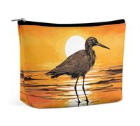 LYDSKGEQ Seaside Birds Makeup Bag Wide-Open Travel Bag Organizer for Toiletry Make Up Cosmetic Waterproof Portable Zipper Pouch Purse Lightweight Small Makeupbag Gift for Women Girl
