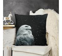LYDSKGEQ Soft Cozy Throw Pillow Covers Snowy Owl Decorative Cushion Covers 26 "x26 Plush Boho Farmhouse Pillow Case with Zipper Throw Pillowcase for Bed Sofa Living Room Bedroom