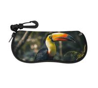 LYDSKGEQ Waterproof Colorful Toucan Eyeglasses Case with Belt Clip Soft Neoprene Protective Sleeve for Sunglasses