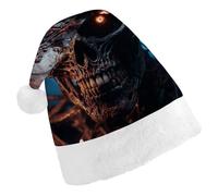 LYDSKGEQ Zombies in The Dark Christmas Hats for Adults Santa Hat Double Layer Comfort & Plush Brim for New Year Festive Holiday Party