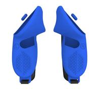 LYEAA 1 Pair Silicone Controller Case Cover Left+Right Sign Controller Grips Cover with Adjustable Strap Shockproof Anti-Fall for Meta Quest 3 Accessories (Blue)