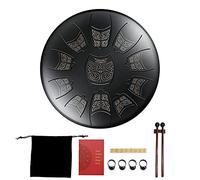 LYEAA 6 inch Ethereal Steel Tongue Drum, 11 Tune Hand Pan Drum Tank with Mallets Drumstick Finger Cots Drum Bag Drumstick Stand Percussion Instruments Accessories for Adult Kids