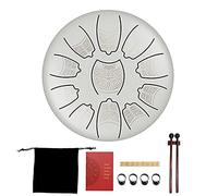 LYEAA 6 inch Ethereal Steel Tongue Drum, 11 Tune Hand Pan Drum Tank with Mallets Drumstick Finger Cots Drum Bag Drumstick Stand Percussion Instruments Accessories for Adult Kids