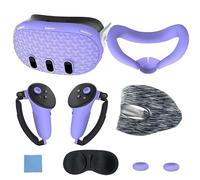 LYEAA 7pcs Accessories Set Headset Cover Controller Grips Cover Anti-Scratch Protective Cover Face Cover Lens Cover Anti-Fall for Meta Quest 3