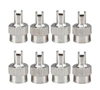 LYEAA 8Pcs Slotted Head Valve Stem Caps Leak-proof Wheel Tire Valve Lid Cover Copper Tire Valve Stem Auto Repair Parts