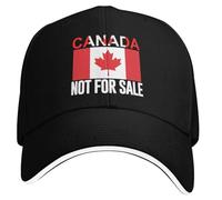 LYEAA Canada is Not for Sale Hat Adjustable Vintage Baseball Breathable I Love Canada Hat for Hiking Fishing (Black)