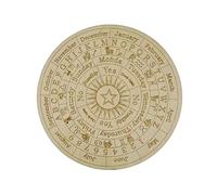 LYEAA Circles Star Pendulum Board Wooden Divination Metaphysics, Pendulum Board with Stars Moon Carved Coasters Astrology Game Plate Metaphysical Healing Meditation Boards
