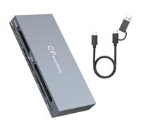 LYEAA Computer card reader 6 in 1 Type B/CF/XD/MS/SD/TF CF Express B 10Gbps Memory Card Reader with Cable