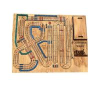 LYEAA Cribbage Wars Board Game Set with Built-In Storage toy for Pegs Suitable for Adults