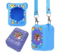 LYEAA Electronics Pet Case Silicone Protective Cover with Lanyard Protective Storage Holder Shockproof Anti Drop 3D Food Print Compatible with Bitzee Digital Pet Interactive Virtual Toy