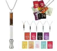 LYEAA Energy Stone Tube Necklace Anxiety Breathing Necklace (Style 1)